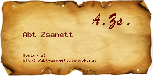 Abt Zsanett névjegykártya